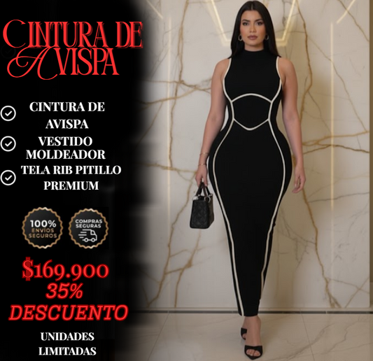Vestido Cintura De Avispa Zavage ®