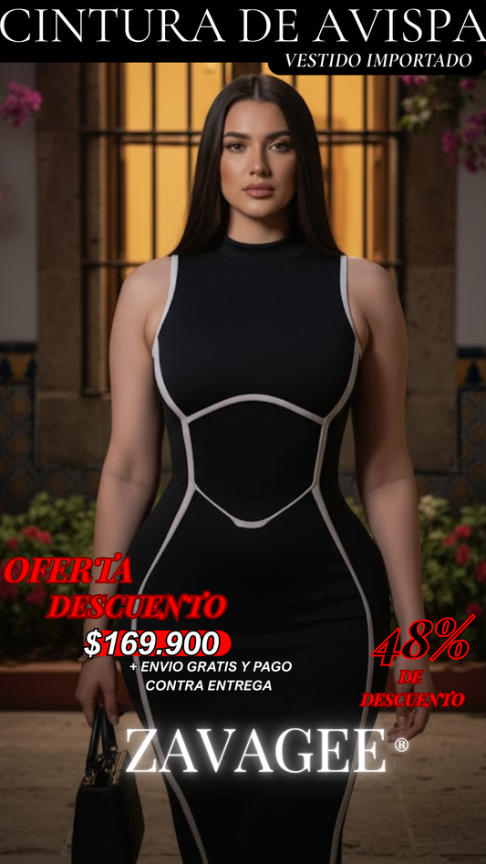 Vestido Cintura De Avispa Zavagee®